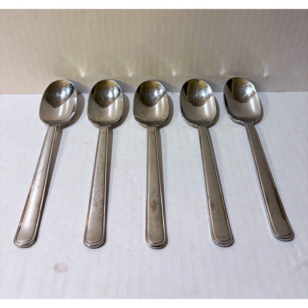Cuisinart Alto 18/10 Stainless Steel Soup Spoons Solid Handle Glossy Silver 5